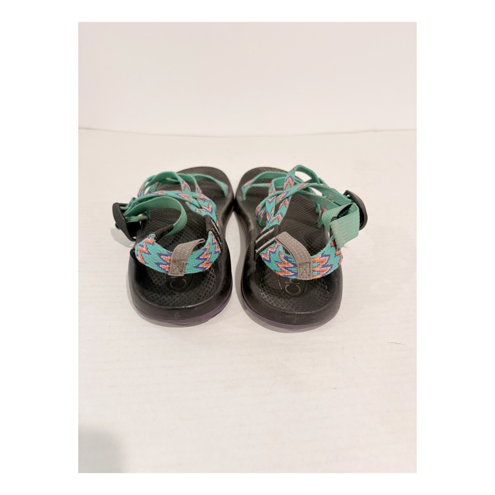 Chaco Z Cloud 2 Womens Size 5 Teal Geometric Double Strap Toe Loop Sandals - Picture 5 of 6